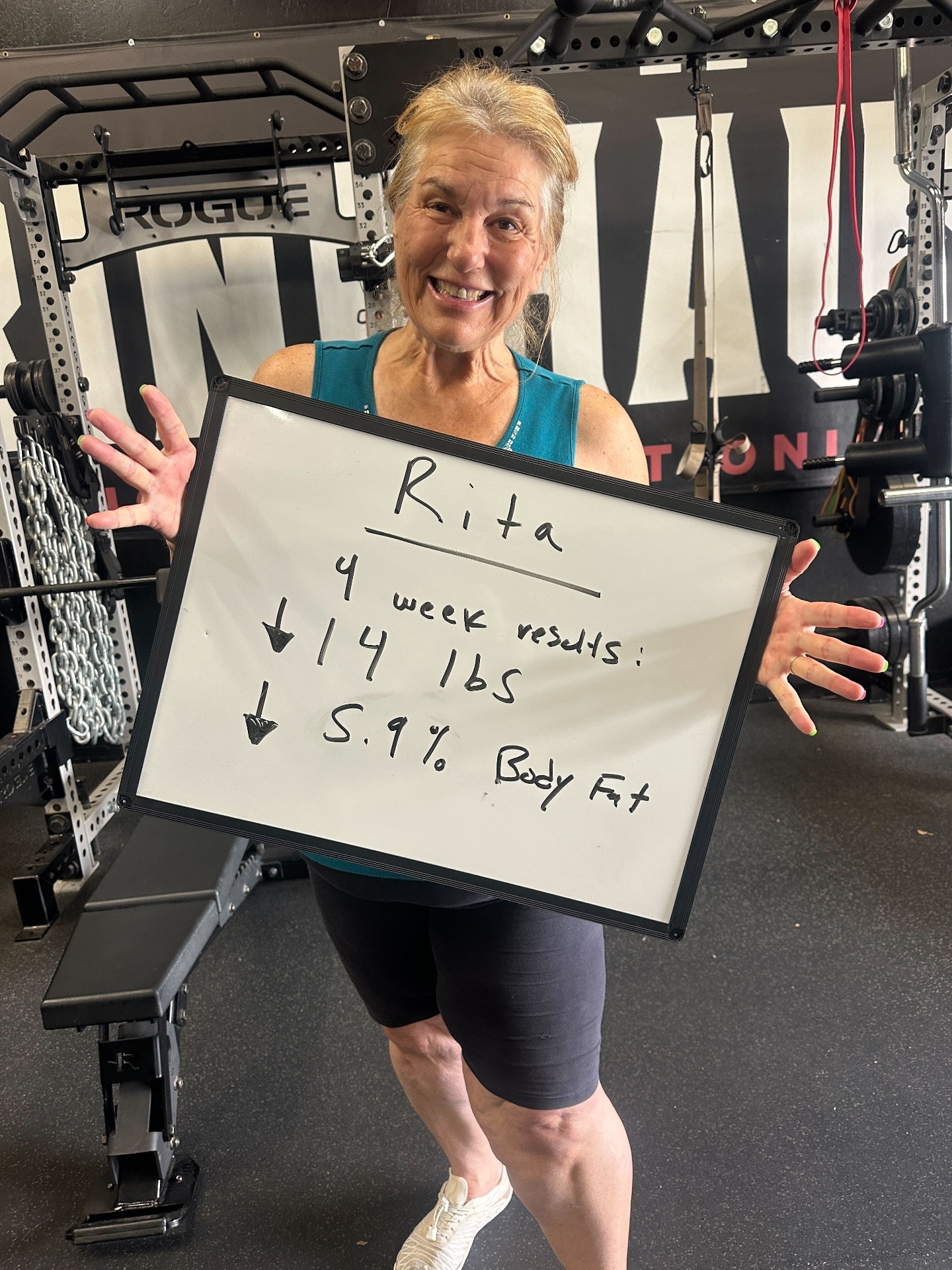 Rita — -14 lbs · -5.9% body fat